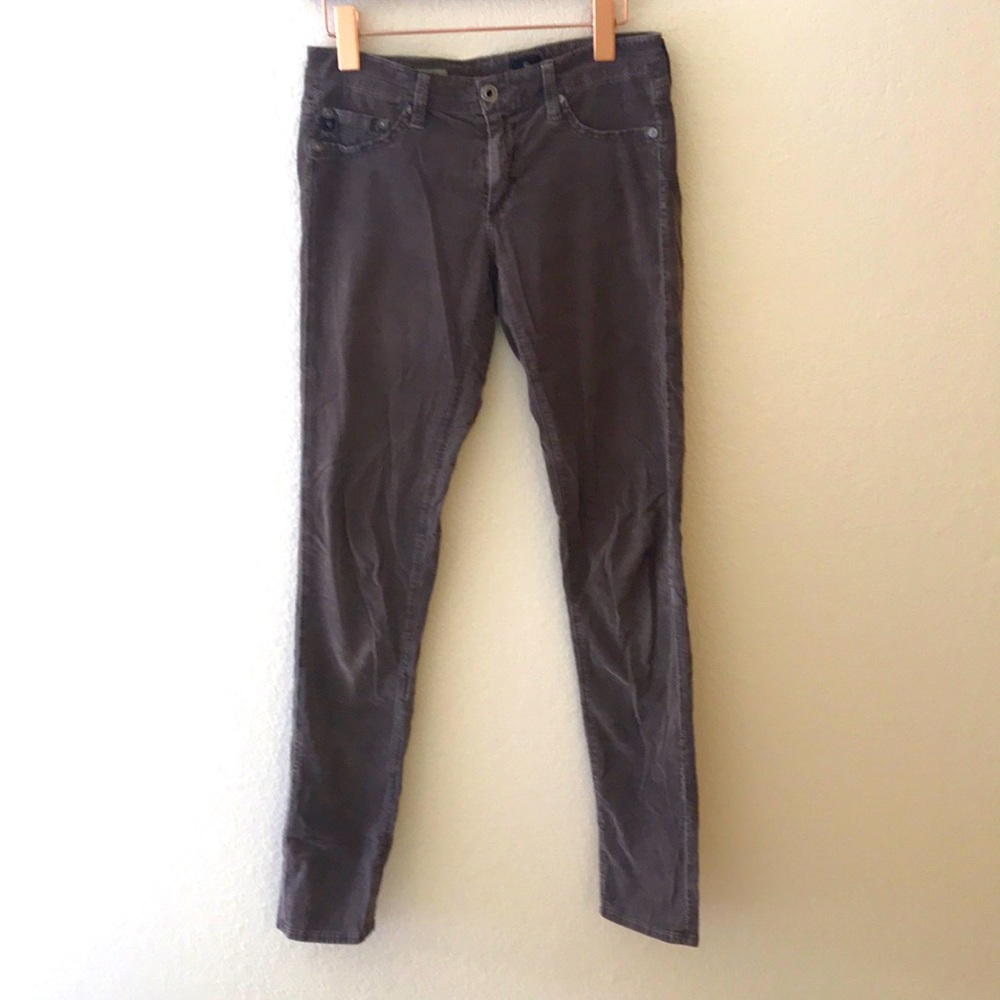AG Jeans Jegging super skinny plum colored cords sz 27